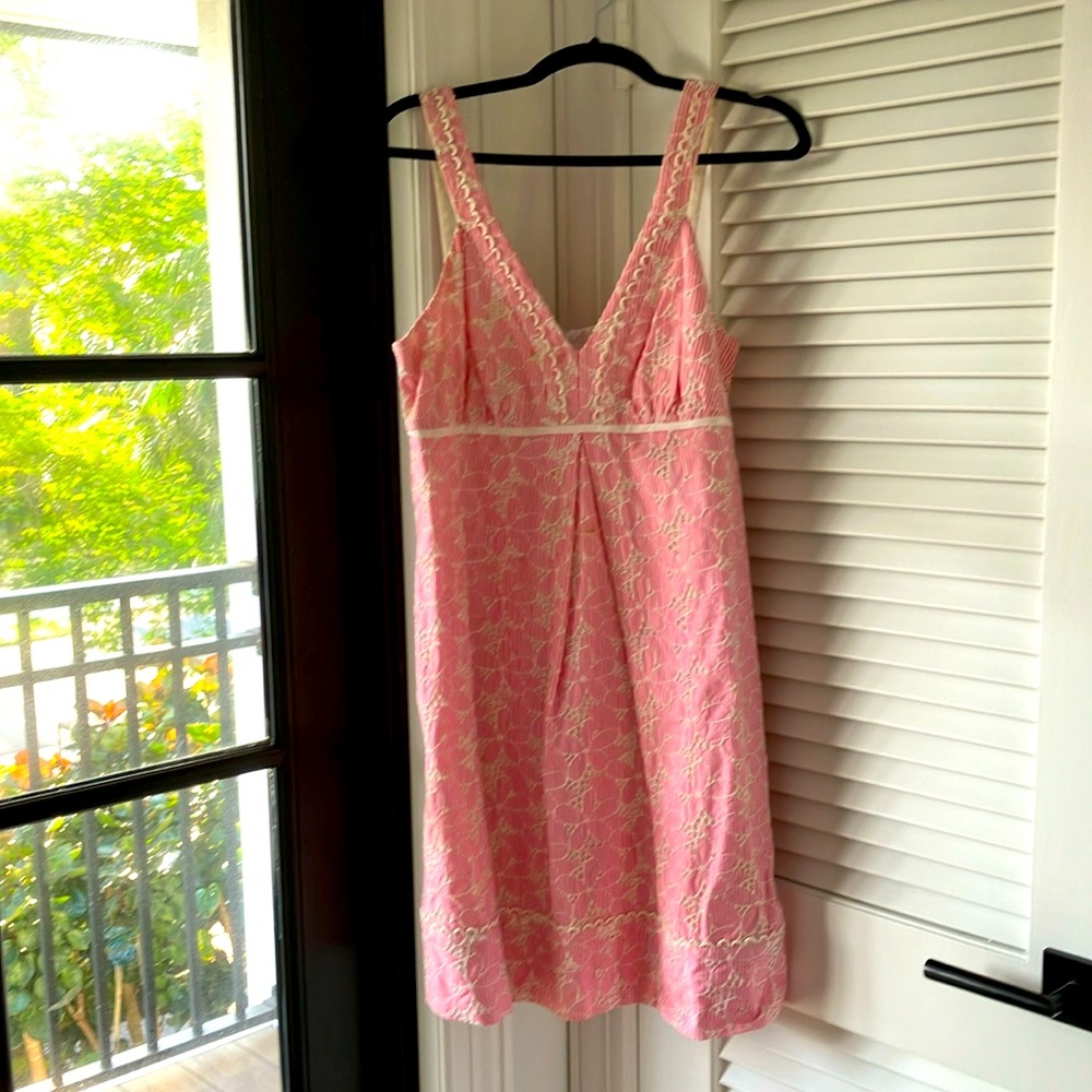 Seersucker Lilly Pulitzer dress.